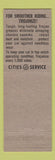 Matchbook Cover - Cities oil gas George Woodcock New Lenox IL