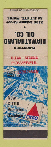 Matchbook Cover - Citgo oil gas Hiawathaland Sault Ste Marie MI