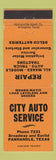 Matchbook Cover - City Auto Service Panhandle TX