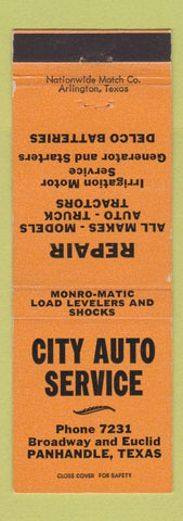 Matchbook Cover - City Auto Service Panhandle TX
