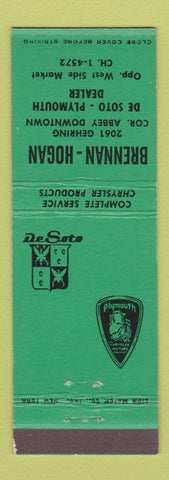 Matchbook Cover - DeSoto Plymouth Brennan Hogan