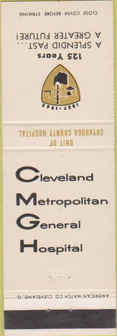 Matchbook Cover - Cleveland Metro Hospital OH