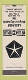 Matchbook Cover - Chrysler Leesport Plymouth PA