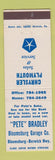 Matchbook Cover - Bloomsburg Garage Chrysler Plymouth PA