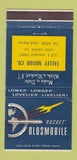 Matchbook Cover - Oldsmobile Rocket Talley Motor Lock Haven PA 30 Strike