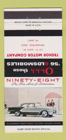 Matchbook Cover - 1956 Oldsmobile Trenor Motors Springfield OH 30 Strike