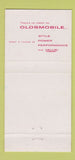 Matchbook Cover - 1957 Oldsmobile Harry Cramer Steelton PA 30 Strike