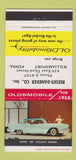 Matchbook Cover - 1958 Oldsmobile Reeser Daneker Williamsport PA 30 Strike