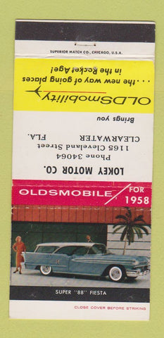 Matchbook Cover - 1958 Oldsmobile Lokey Clearwater FL 30 Strike