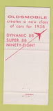 Matchbook Cover - 1958 Oldsmobile Lokey Clearwater FL 30 Strike