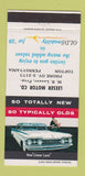 Matchbook Cover - 1959 Oldsmobile Leeser Topton PA 30 Strike