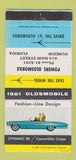 Matchbook Cover - 1961 Oldsmobile Powers Dunedin FL 30 Strike