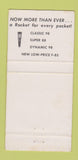 Matchbook Cover - 1961 Oldsmobile Powers Dunedin FL 30 Strike