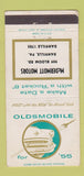 Matchbook Cover - 1955 Oldsmobile McDermott Danville PA 30 Strike