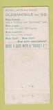 Matchbook Cover - 1955 Oldsmobile McDermott Danville PA 30 Strike