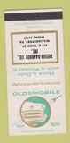 Matchbook Cover - 1955 Oldsmobile Reeser Daneker Williamsport PA 30 Strike