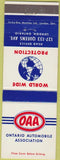 Matchbook Cover - Ontario Automobile Association London ON