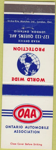Matchbook Cover - Ontario Automobile Association London ON