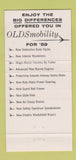 Matchbook Cover - 1959 Oldsmobile Cy Mack Cleveland OH 30 Strike