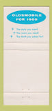 Matchbook Cover - 1960 Oldsmobile Lustine Nicholson Hyattsville MD 30 Strike