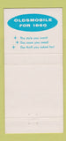 Matchbook Cover - 1960 Oldsmobile McDermott Motors Danville PA 30 Strike