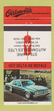 Matchbook Cover - 1977 Oldsmobile Delta 88 St Remi QC 30 Strike