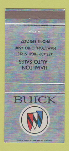 Matchbook Cover - Hamilton Buick Hamilton OH 30 Strike