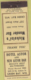 Matchbook Cover - Hotel Astor Green Bay WI