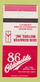 Matchbook Cover - 1986 Oldsmobile Geib Schaffer Loudonville OH 30 Strike