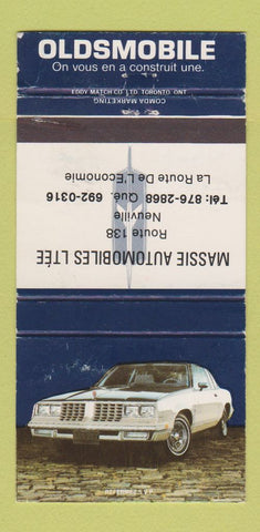 Matchbook Cover - Massie Auto Oldsmobile Neuville QC WEAR 30 Strike