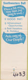 Matchbook Cover - Southwestern Bell Telephone St Louis MO