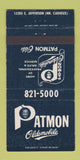 Matchbook Cover - Patmon Oldsmobile Detroit? MI 30 Strike