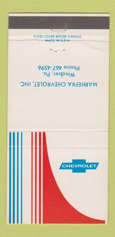 Matchbook Cover - Marhefka Chevrolet Windber PA WEAR 30 Strike
