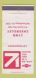 Matchbook Cover - 1971 Chevrolet Lynn McConnellsburg PA 30 Strike