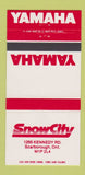 Matchbook Cover - Yamaha Snowmobiles Snow City Scarborough ON 30 Strike