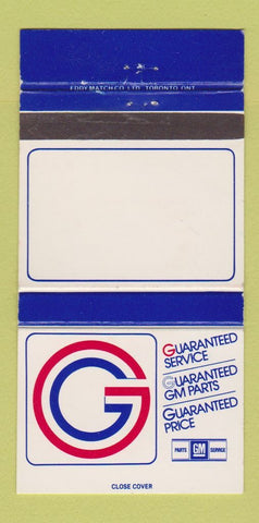 Matchbook Cover - GM Parts Service Canada NO DEALER 30 Strike