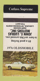 Matchbook Cover - 1976 Oldsmobile John Lueras Laramie WY 30 Strike