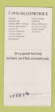 Matchbook Cover - 1976 Oldsmobile John Lueras Laramie WY 30 Strike