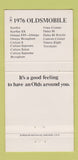 Matchbook Cover - 1976 Oldsmobile Ashmen Cadillac Flemington NJ 30 Strike