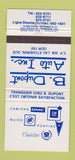 Matchbook Cover - Dupont GMC Buick Camions Cadillac Pontiac Quebec QC 30 Strike