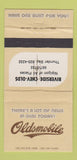 Matchbook Cover - Riverside Chevrolet Oldsmobile Thunder Bay ON 30 Strike