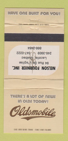 Matchbook Cover - Nelson Fournier Oldsmobile Lacolle QC 30 Strike