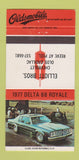Matchbook Cover - 1977 Oldsmobile Delta 88 Elliott Bros Cadillac 30 Strike