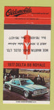 Matchbook Cover - 1977 Oldsmobile Delta 88 Chevrolet Canada 30 Strike