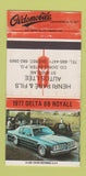 Matchbook Cover - 1977 Oldsmobile Delta 88 Dorchester QC WORN 30 Strike