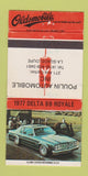 Matchbook Cover - 1977 Oldsmobile Delta 88 La Guadeloupe QC WEAR 30 Strike