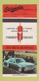Matchbook Cover - 1977 Oldsmobile Chevrolet Quebec QC 30 Strike