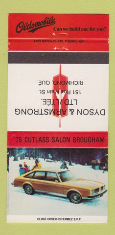 Matchbook Cover - 1978 Oldsmobile Cutlass Richmond QC #2 30 Strike