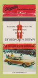 Matchbook Cover - 1978 Oldsmobile Cutlass Massie Neuville QC WORN 30 Strike