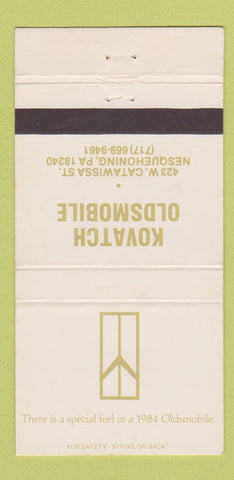 Matchbook Cover - Kovatch Oldsmobile Nesquehoning PA 30 Strike